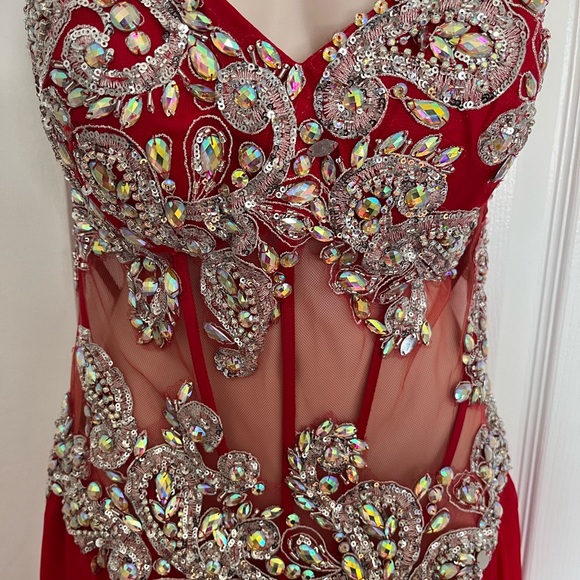 Candy Red Apple Gown. - Picture 13 of 14